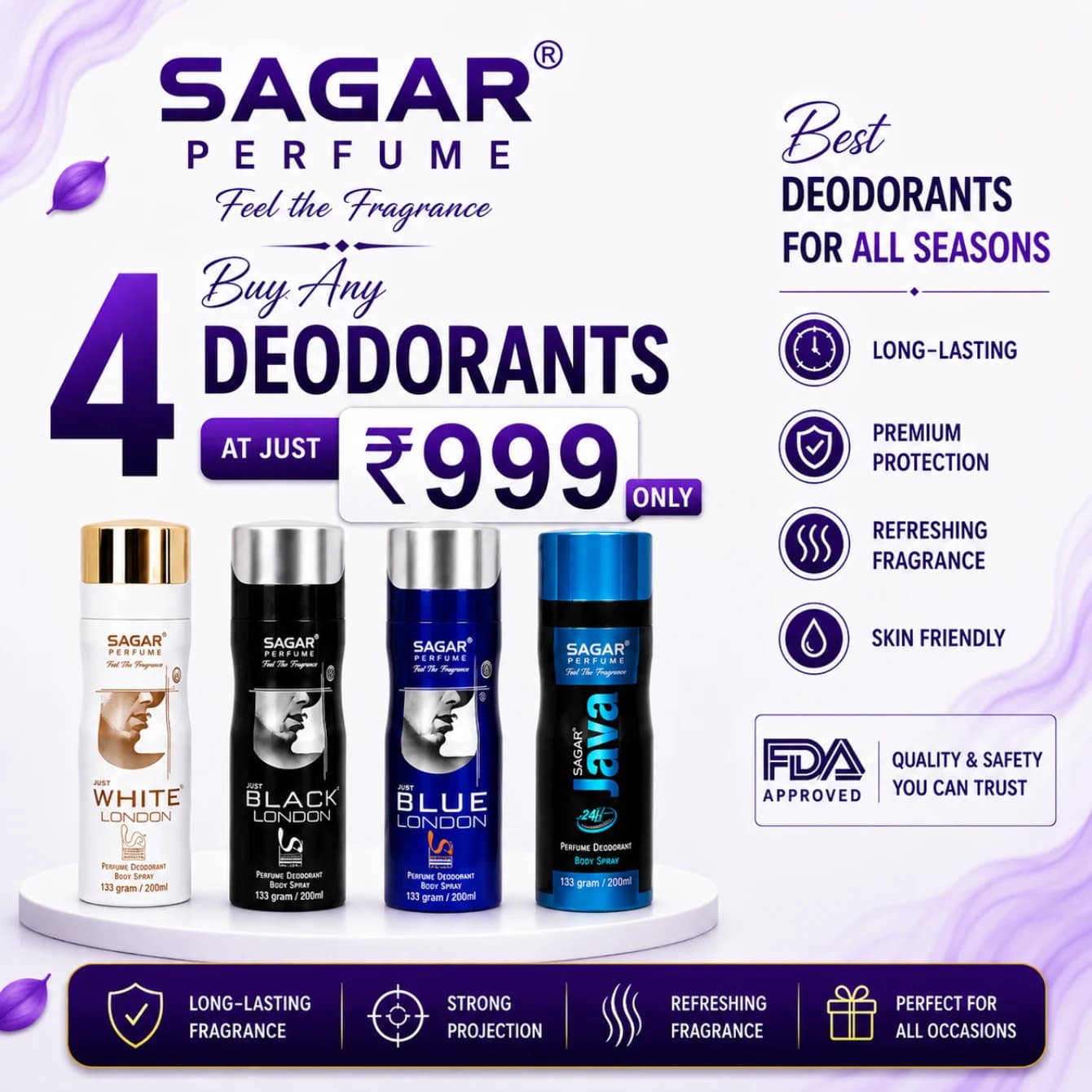 Sagar Perfume Deodorant Bundle